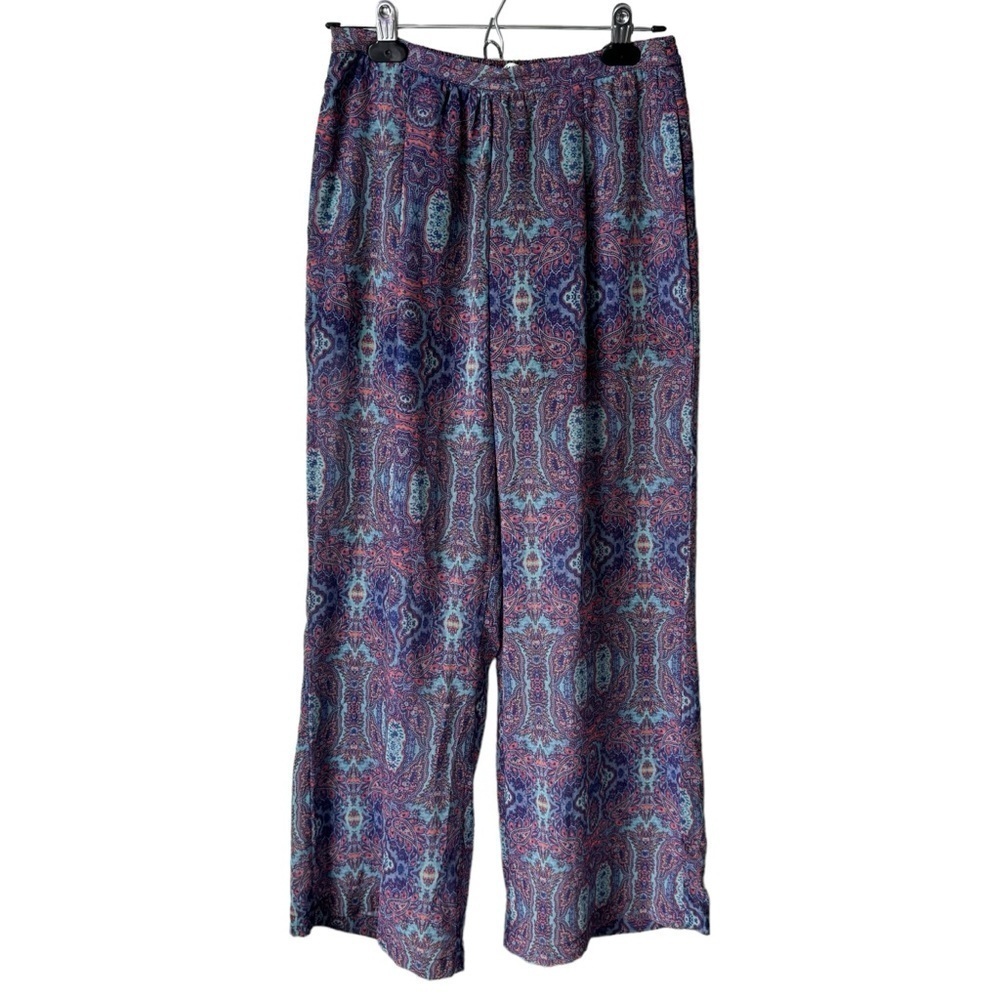 Gentle Fawn Boho Flowy Sheer Pants Shorts Liner Blue Pink Women's Size Small